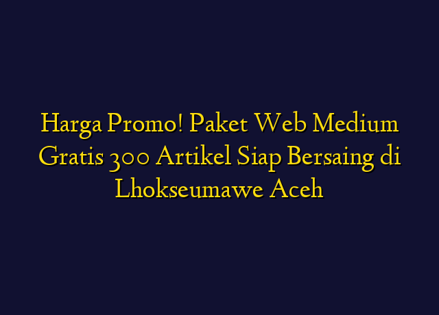 Harga Promo! Paket Web Medium Gratis 300 Artikel Siap Bersaing di Lhokseumawe Aceh