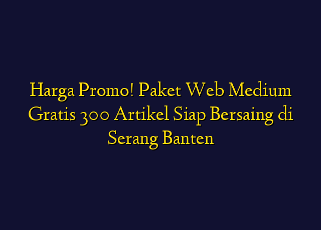 Harga Promo! Paket Web Medium Gratis 300 Artikel Siap Bersaing di Serang Banten